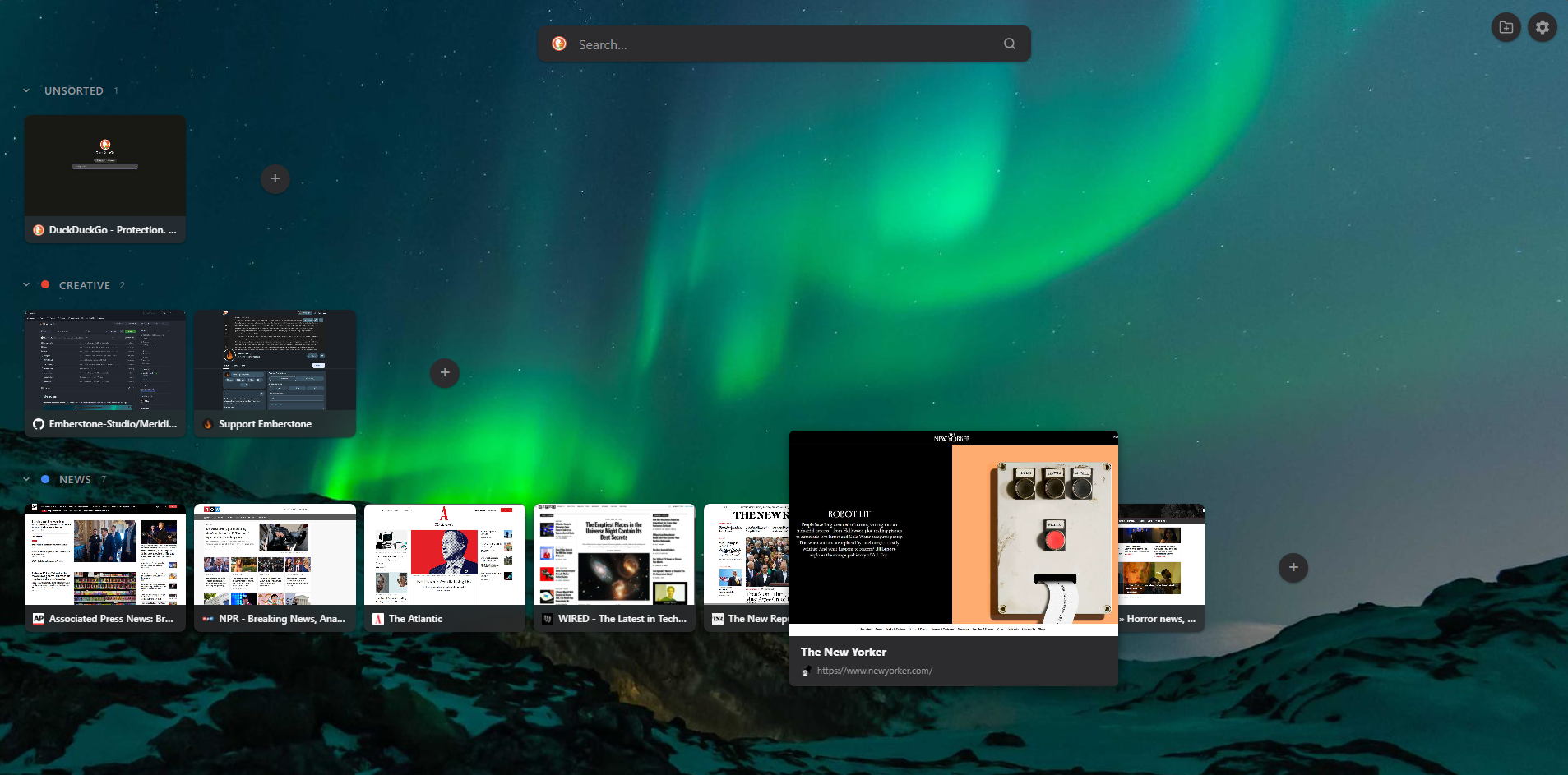 Meridian tab manager